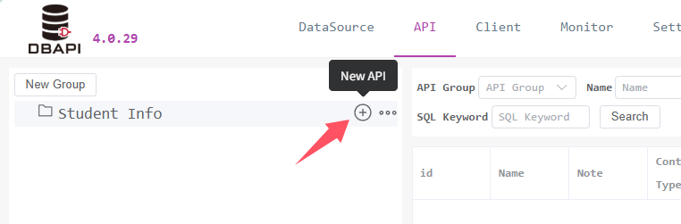 New API Button