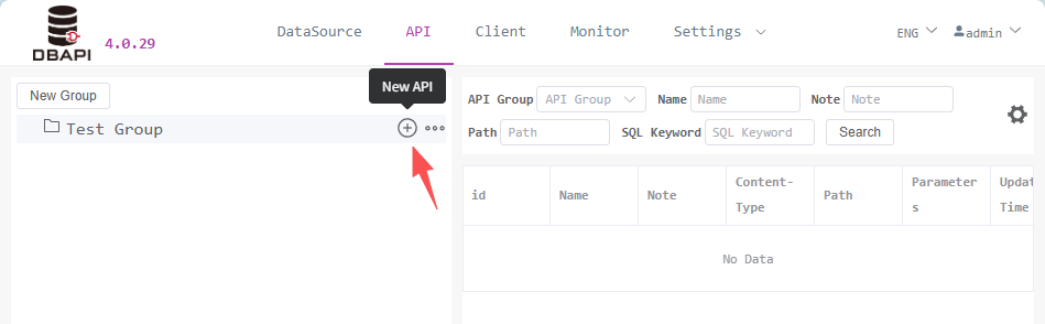 Create API Button