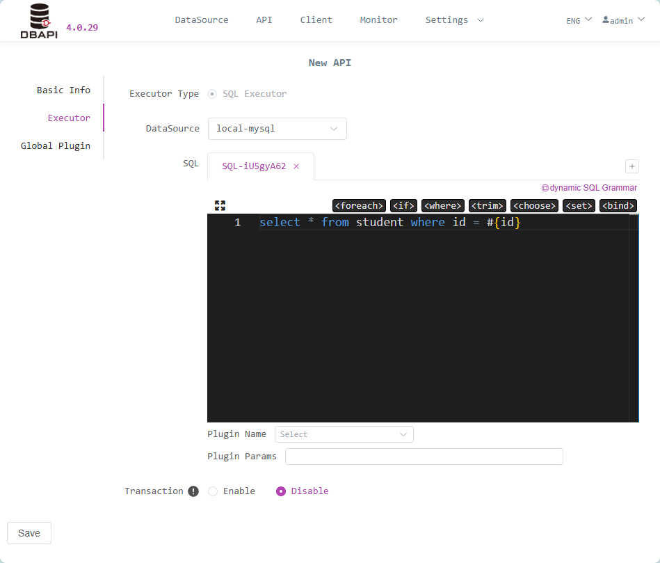 Executor Configuration